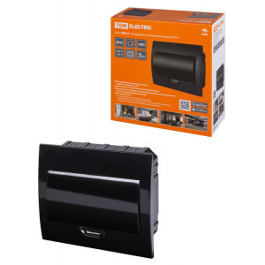 Бокс ЩРВ-П-10 модулей встраиваемый пластик IP41, Антрацит SQ0902-1003