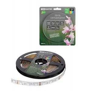 Лента светодиодная SMD5050-60 LED/м-IP20-12 В-14,4 Вт/м-RGB (5 м) блистер TDM (кр.5м)