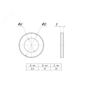 Шайба плоская M6 shpl6