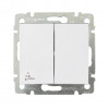 VALENA Переключатель двухклавишный на 2 направления IP44 белый 770098