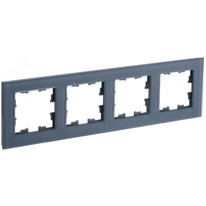 BRITE Рамка 4-мест. РУ-4-2-Бр стекло маренго матовый BR-M42-G-31-K35