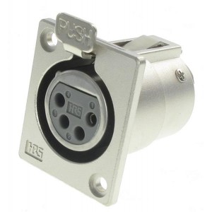 HA16PRH-3S, Разъемы XLR 3P STRT PLUG RECEPT PANEL MNT SILVER PLT