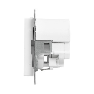 Механизм розетки с USB-C - 2шт, 16А, с заземлением, со шторками, белый Эпика EKF UP1-SOW-111-2USBC