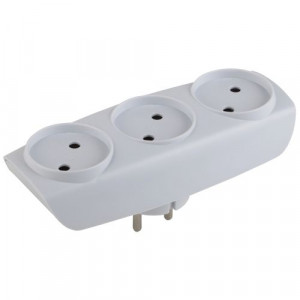 Разветвитель 3-м без заземл. 16А IP20 SP-3-W бел. C0045527