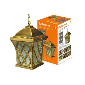 Светильник садово-парковый "Прованс" 100 Вт, подвес, шагрень/бронза Е27, SQ0330-0092