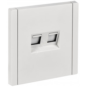 FORTE&PIANO Розетка компьютерная двойная RJ45 кат.6 FP234 белый IEK FP-K20-2-K01