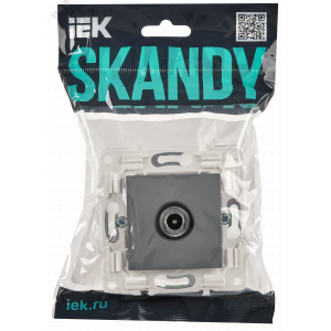 SKANDY Розетка TV проходная SK-A17Gr серый IEK SK-A10-P-K03