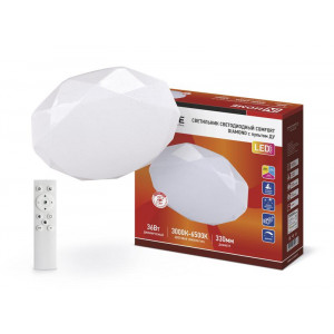 Светильник светодиодный COMFORT DIAMOND 36Вт 230В 3000-6500К 2900лм 330х80мм с пультом ДУ 4690612035031