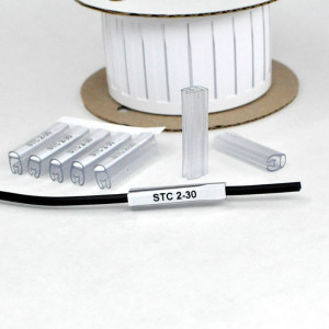Держатель маркера STC-2-30, Контейнер для маркера, нанизываемый на кабель, длина 30 мм, диаметр провода 2,5 - 5,0 мм, в упаковке 500 держателей для установки маркера HIC
