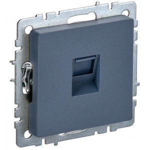 BRITE Розетка компьютерная RJ45 кат.5E РК10-БрМ маренго BR-K10-1-K35