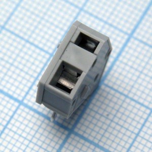 DG245-5.0-01P-11-00A(H), Нажимной безвинтовой клеммный блок 1 контакт. Зажим типа зажимная клеть. Серия DG245-5.0