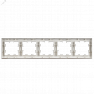 BRITE Рамка 5-местная РУ-5-БрАБ арктический белый IEK BR-M52-K91