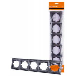 Рамка 5-ти постовая горизонтальная старинное серебро "Лама" SQ1815-0687