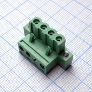 2EDGKM-5.08-04P-14-00A(H), Разъемный клеммный блок, 4 контакта шаг 5.08мм
