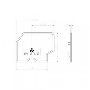 Боковая крышка APN 4 ETK, Крышка боковая, для клемм WKN 4 ETK..., цвет: серый