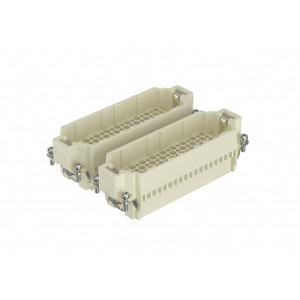 Вилочная контактная вставка HDD-216-MC, Вилочная контактная вставка, обжимная фиксация, 216 полюсов + PE, типоразмер 48B, 250V, 10A, (обжимные контакты поставляются отдельно)