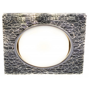 Встраиваемый светильник со светодиодной подсветкой DK LD50 WH/BK GX53 белый черный Б0057469