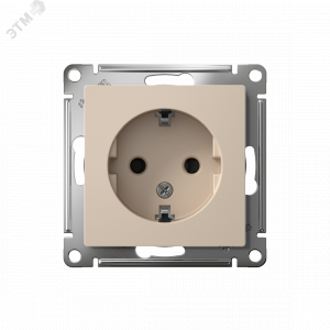 Розетка AtlasDesign 16А с заземл. защ. шторки механизм песочн. SE ATN001245