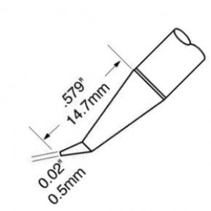 STP-CNB05, Паяльники Cartridge Conical Bent 0.5mm (0.02in)