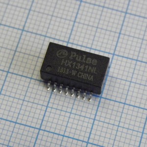 HX1341NLT, Трансформатор телекоммуникационный 1CT:1CT/1CT:1CT 1.5Ом первичная обмотка 1.5Ом вторичная обмотка 16Term. Gull Wing SMD