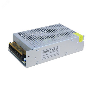 Блок питания для светодиодной ленты 60 Вт AC 100-264В Uвых 12В IP20 110х78х35мм Black 202003060