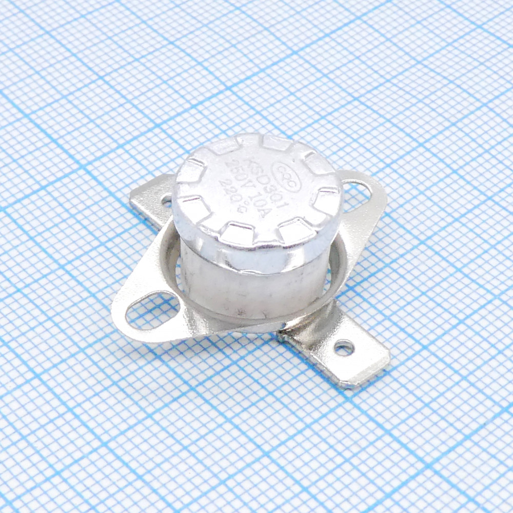 Изображение товара Термостат KSD301 220°C NC 10A для защиты оборудования