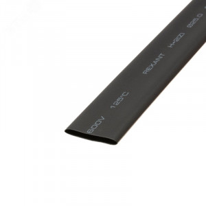 Трубка термоусадочная ТУТ нг 25,0/12,5 черная, термоусаживаемая трубка в метровой нарезке, не поддерживает горение