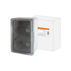 Бокс пластиковый ЩМП-0-2, прозр., крышка ABS, IP65, -45 до +75 С, навесной, (350x250x150) SQ0933-0202