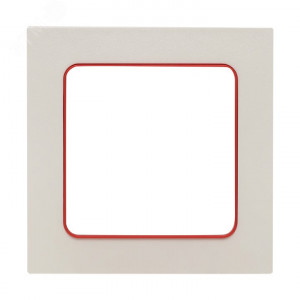 Стокгольм Рамка 1-местная белая с линией цвета красный PROxima EXM-G-304-20