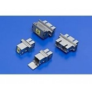 106161-3600, Волоконно-оптические соединители SC ADAP W/SHLD ZR SLV GRN STD FPRINT