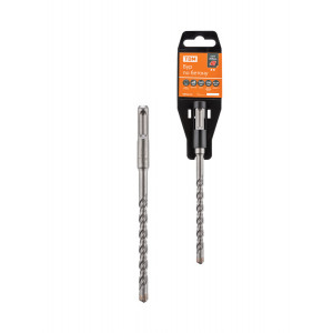 Бур по бетону, 8160100 мм, SDS-Plus, 4 резца, пластиковый держатель, 1 шт, "Рубин" SQ1094-0205