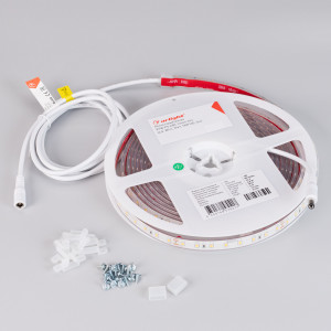 Лента герметичная RTW-PS-A80-12mm 24V Warm3500 (4.8 W/m, IP67, TWP100, 5m) 045162, Светодиодная лента RTW-A80, герметичная IP67 (PS - силиконовая экструзия). Светодиоды SMD 2835, 80 шт/м (400 шт на 5 м), белая плата, ширина 10 мм, скотч 3M. Цвет ТЕПЛЫЙ 3500 K, цветопередача CRI>85, угол 120°. Питание 24 В, мощность 4.8 Вт/м (24 Вт на 5