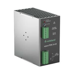 Источник питания WIPOS PSW 24-20, Импульсный источник питания, трехфазный, 24 V / 20 A, 480 W; диапазон входных напряжений: 187-550 V AC; 250-725 V DC; габариты (мм): ширина x высота x глубина: 125 x 73 x 140; вес 1,0 кг; монтаж: на DIN рейку, температура окружающей среды –40°C…+70°C