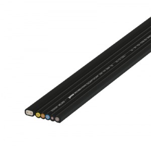 Кабель плоский gesis®NRG 5G2,5+2X1,5 PVС, Плоский кабель 5+2 полюсов, серия gesis NRG, сечение: 5х2,5 мм кв. + 2х1,5 мм кв., материал изоляции: PVC, цвет: черный