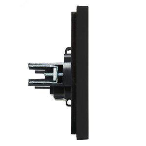 FORTE&PIANO Розетка 1-местная без заземления с защитными шторками винтовое крепление 10А FP117 черный IEK FP-R13-10-K02