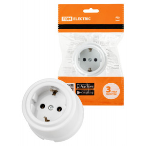 Розетка 2П+З 16А 250В белая «Виви» SQ1820-1012