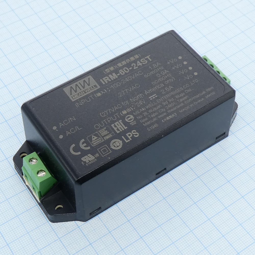 Изображение товара Источники питания MEAN WELL IRM-60-24ST 60Вт стабилизированный на 24 В