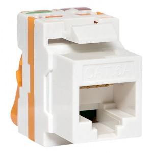 Модуль Keystone TERACOM CS Cat.6A неэкранированный 110 IDC 180 градусов самозажимной (Toolless) оранжевый TRCS-KSTN-RT180-6AUTP-OR