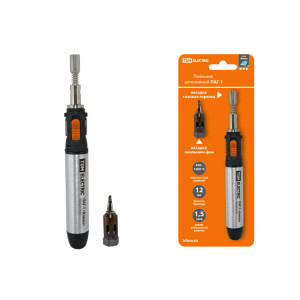 Паяльник автономный газовый ПАГ-1, (3 наконечника: жало, резак, фен), 12 мл "Алмаз"