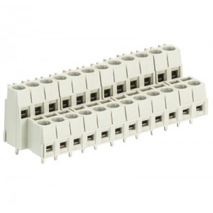 Клемма Wiecon 8192 E / 12 / 24, Клемма, 2 этажа, горизонтальный подвод кабеля, на плату, шаг: 5.0 мм, 24 полюса, фиксация провода винтовая, исполнение: с маркировкой, 300V, 10A, цвет: серый