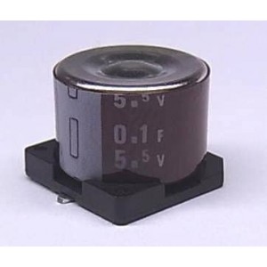 DVS-3R6D104T-R5, Supercapacitors .1F 3.6V -20+80% 12.5 x 8.5mm