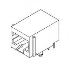 43249-8911, Модульные соединители / соединители Ethernet LoPro RA Modjack 50SAu 8/10