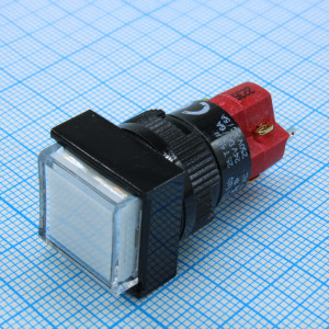 D16LMS1-1ABHW, Кнопка с LED подсветкой 250В/5А