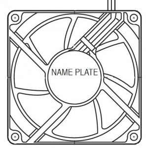 3110KL-04W-B50-E00, Вентиляторы постоянного тока DC Axial Fan, 80x25mm, 12VDC, 38.8CFM, Flange, 2-Wire