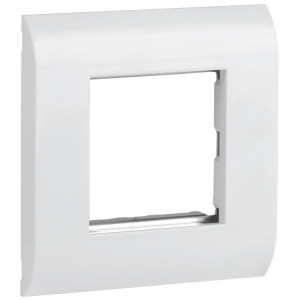 Лицевая рамка для мод. Mosaic 80х80мм мет. суппорт бел. CS5-12M-M