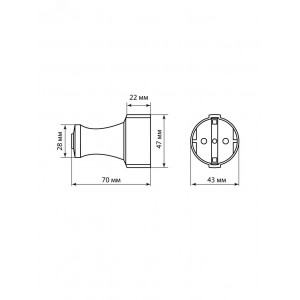 Кабельная розетка рифленая 2П+З 16А 250B белая SQ1806-0211