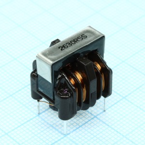 PLY10AH2630R5D2B, Дроссель синфазный 2x26mH 0.5A 2.4Ohm DCR Thru-Hole Box