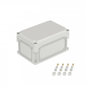 Корпус 300х200х160мм IP67 с крышкой 35мм с фланцами пластик. 532310