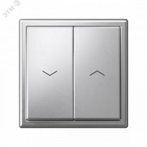 ARTGALLERY 2-клавишный выключатель для жалюзи, 2х сх.4, 10А, механизм, алюминий GAL000319