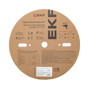 Термоусаживаемая трубка ТУТ нг 20/10 белая рулон PROxima tut-20-w